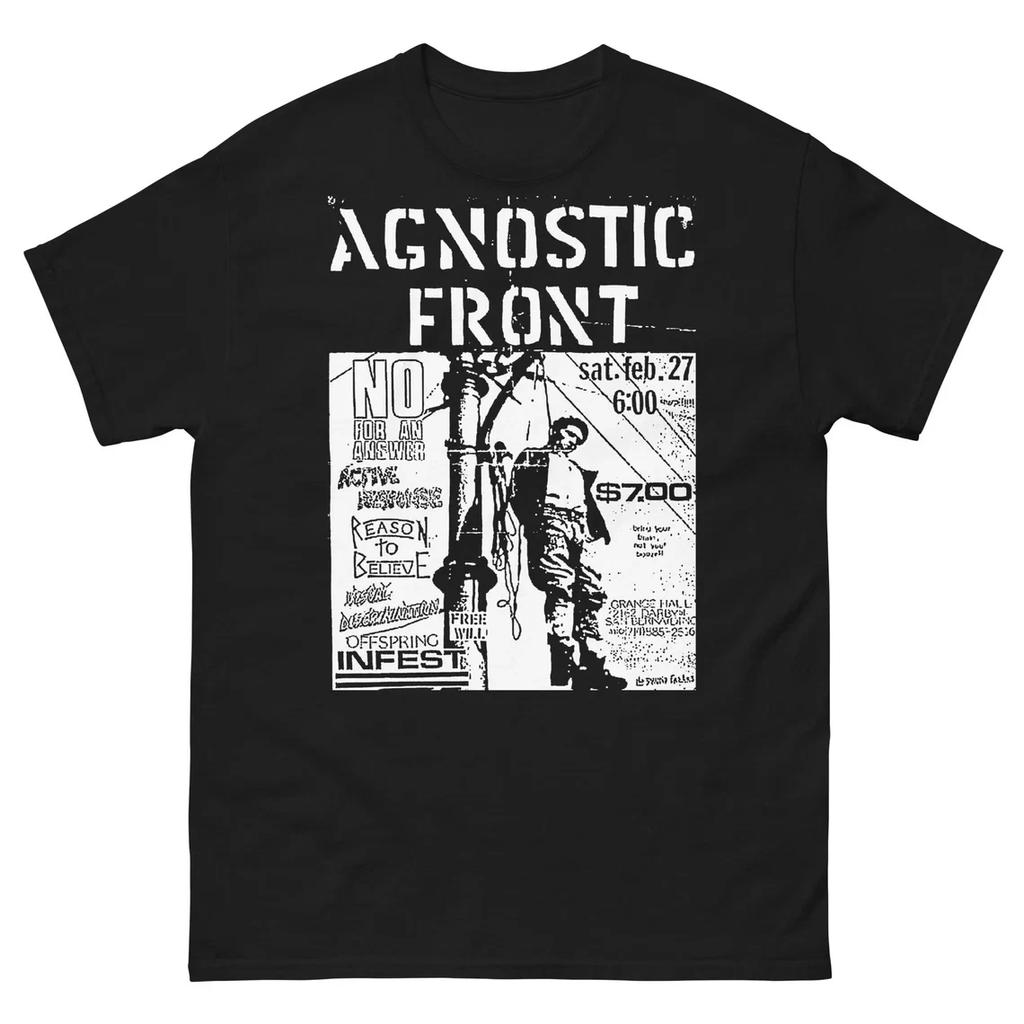 Agnostic Front Flyer Shirt Black Unisex All size Cotton Shirt