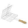 Grilling Basket Grill Mesh Cooking Tool Foldable BBQ Grill Mat Stainless Steel Barbecue Grilling Meat Fish Clip Holder