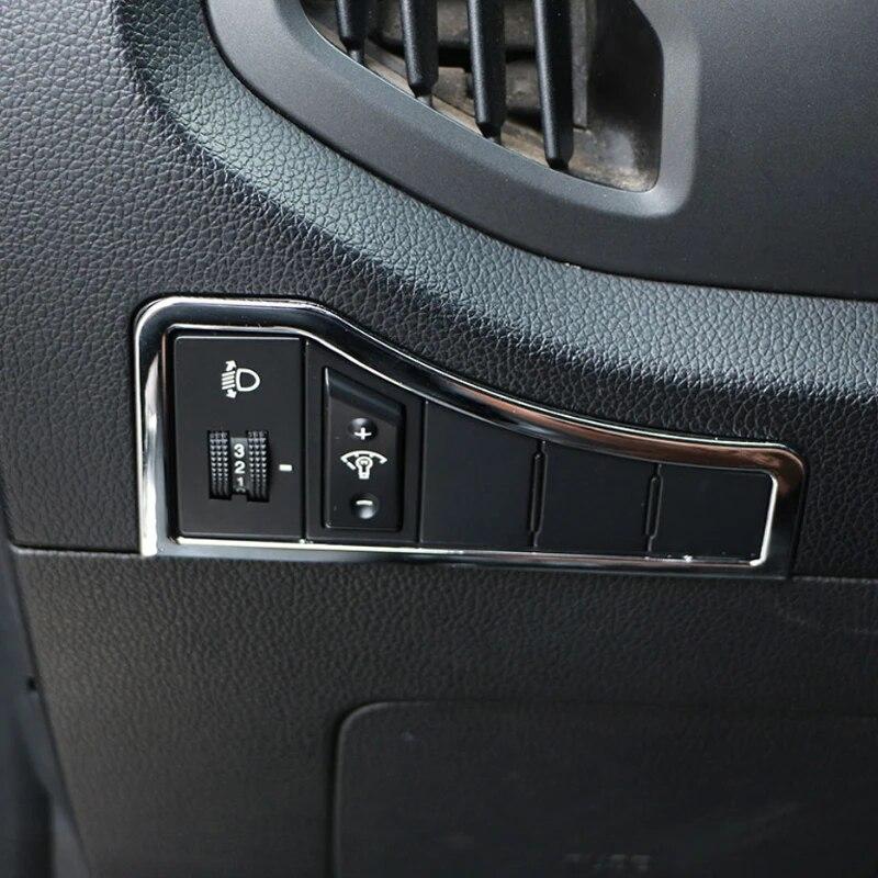Для Kia Sportage R SportageR 2011 2012 2013 2014 2015 автомобильная хромированная крышка переключателя фар накладка аксессуары аксессуары