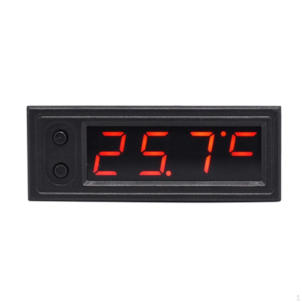 Automobile Car Clock Temperature Voltage Monitor Panel Meter LED Digital Display Compact Premium