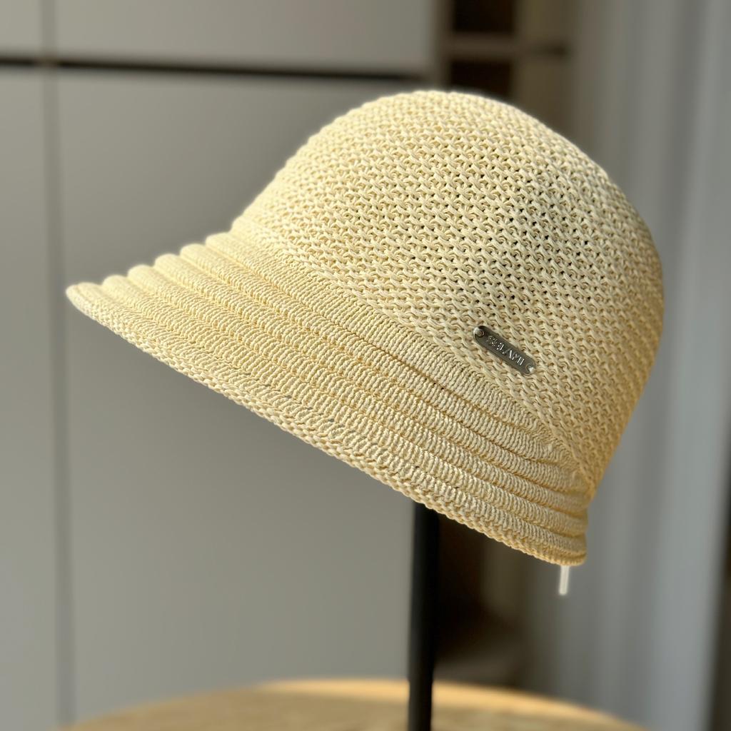 Весна и лето, новая вязаная дышащая шапка рыбака, детская солнцезащитная шляпа, складная шапка для бассейна