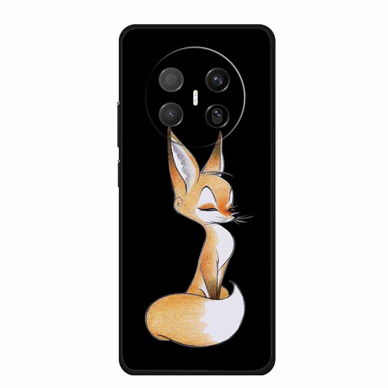 Черный силиконовый чехол для Huawei Mate 70 Air 2025 Чехол Мультяшный кот Мягкая задняя крышка для телефона Huawei Mate 70 Air Чехол Funda Coque
