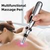 1pc Multifunctional Massage Pen - 9-Mode Battery-Powered Meridian Massager with Replaceable Heads for Neck, Back, Waist Portable Smart Massage Device