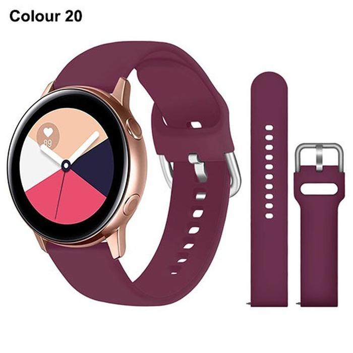 Силиконовый ремешок 20 мм 22 мм для Samsung Galaxy Watch Active 2 Watch 3 45 мм 42 мм Gear S3 ремешок для часов браслет-ремешок для Amazfit bip Huawei Watch GT 2 2e pro