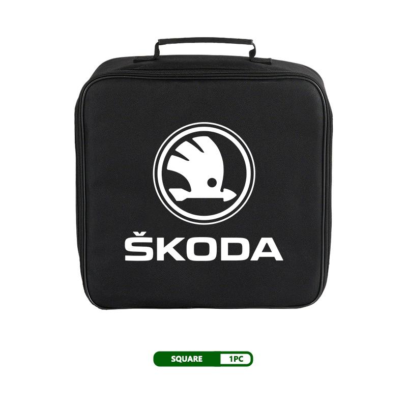 cqmes7 For Skoda Car Charging Cable Rechargeable Gun Storage Bag Kamiq Karoq Octavia 2 3 Rapid Scala Kami Fabia VII VRS