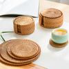 New Handmade Kitchen Table Padding Rattan Coasters Bowl Pad Cup Mats