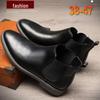 Men's British Style High-Top Leather Martin Boots - New Autumn/Winter Large Size Trendy All-Match Footwear