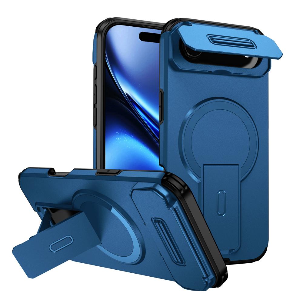KEYSION Противоударный магнитный чехол для iPhone Air с защитой камеры-слайдера, подставкой и беспроводной зарядкой, чехол для телефона для iPhone 17 Air