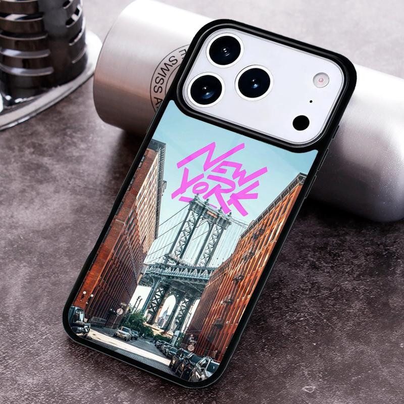 Чехол для телефона Нью-Йорк для iPhone 17 16 15 Pro Max Air 14 13 12 11 Plus Ударопрочный Capa Чехол