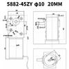 DC12V 24V Strong Torque Gearmotor Metal Turbo Worm Gearbox Engine Reversed Low Speed 250kg.cm Self-Lock Worm DC Gear Motor