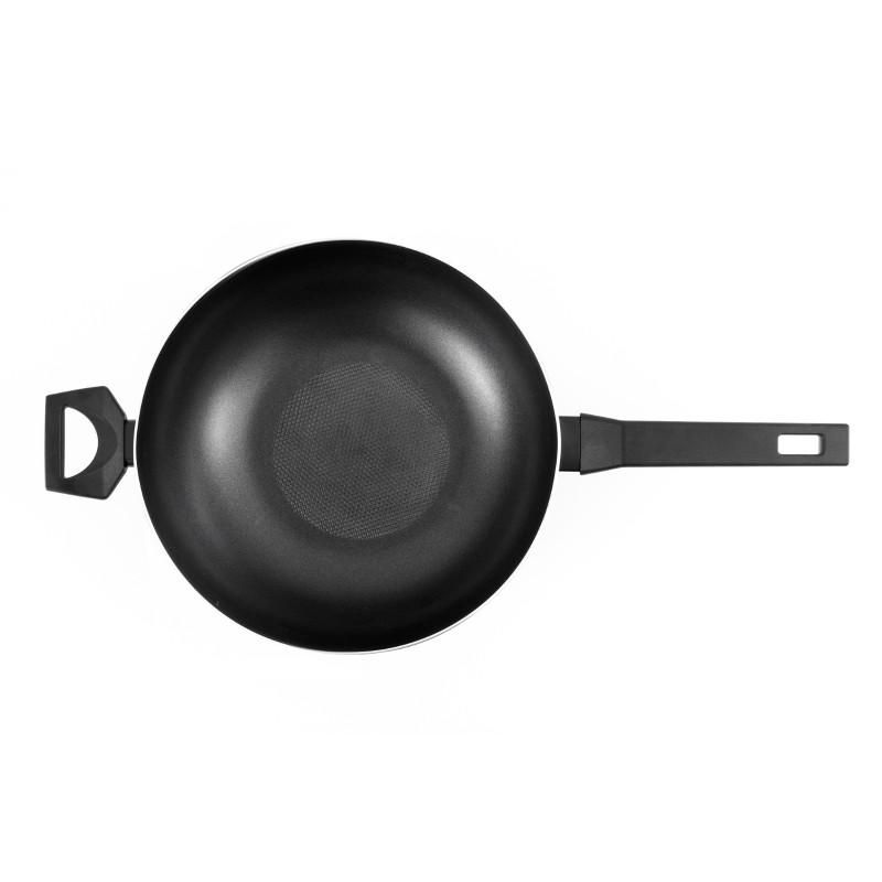 Tfi - Wok30 Tfi - Wok Aluminium 30 Cm - Revêtement Antiadhésif - Tous Feux Dont Induction - 5l