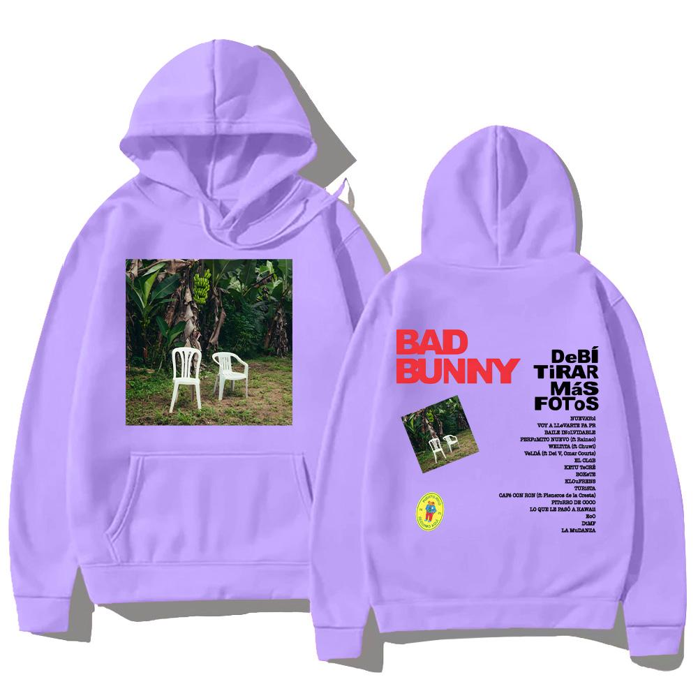 DTMF Debí Tirar Más Fotos Hoodies BAD BUNNY 2025 New Album Sweatshirt Harajuku High Street Pullover Fans Gift Fleece Streetwear