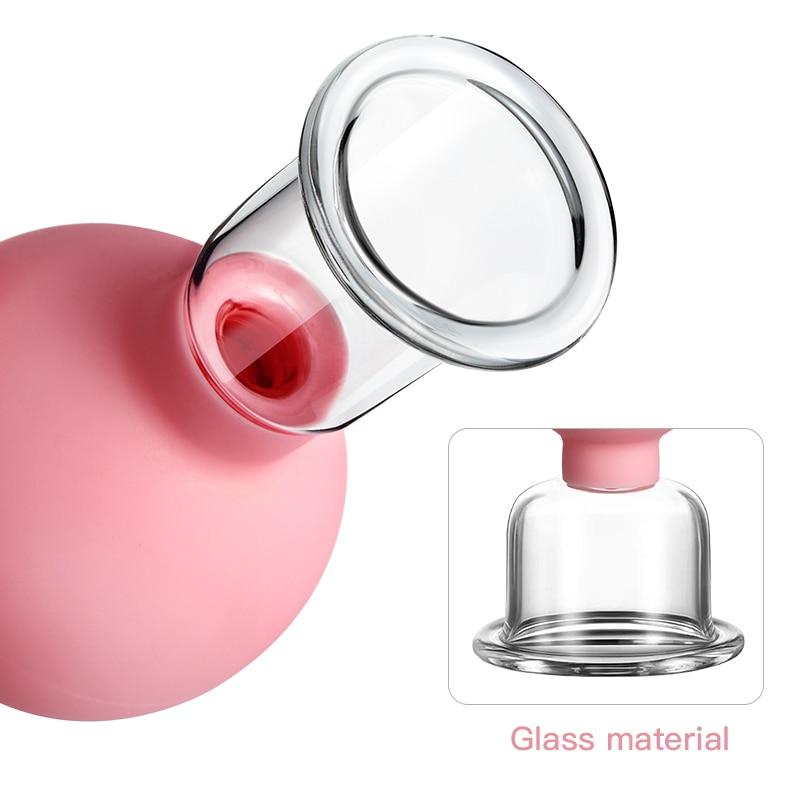 New 1 Pcs Rubber Vacuum Cupping Glasses Massage Body Cups Anti Cellulite Cans Face Massage Vacuum Jar Medical Chineses Therapy Cupping