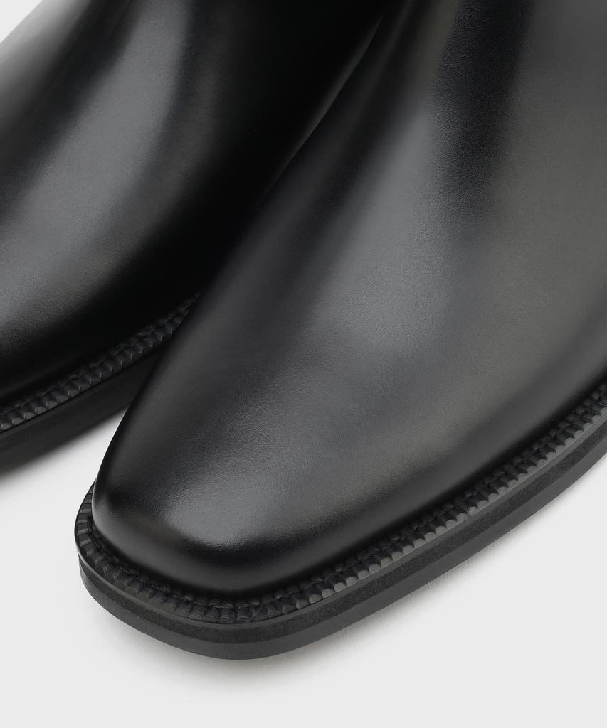 Firenze Atelier [Vibram] Minimal Semi-Square Line Chelsea Boots 7430 [Fg Black]