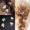 Party Hair Ornament Crystal Hairpins Bridal Hair Accessories Pearl Leaf Hair Clips Hair Jewelry