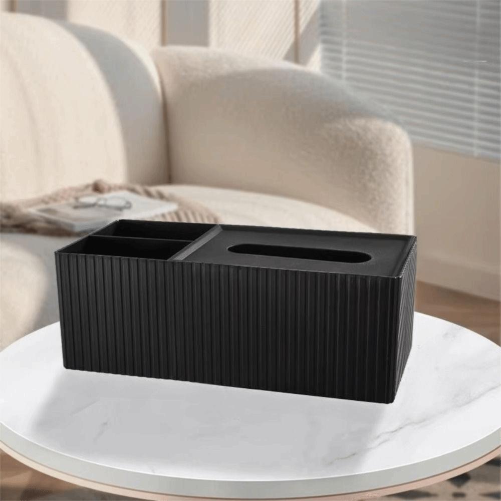 3 Compartments Napkin Holder Removable Lid Desktop Organizer Modern Tissue Dispenser Bedroom