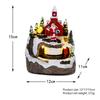 Рождественская деревня из смолы со светодиодными огнями и вращающимся музыкальным поездом, светящийся музыкальный домик, рождественский светящийся орнамент из смолы