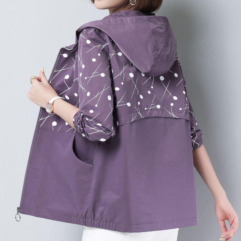 Women's Fashion Plus Size Korean Style UV-Protective Trench Coat for Spring and Autumn Lightweight