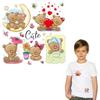 Cute Bears Patches For Clothes Diy Craft Supplies Hoodies Diy T-Shirt Clothes Stickers Heat Press Appliqued Patches Badges