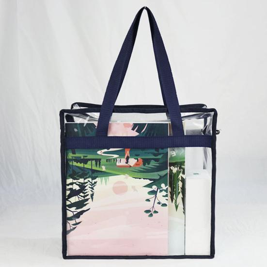 Женская сумка Большая вместимость Водонепроницаемая Прозрачная Портативная Дорожная Прозрачная Сумка Через Плечо Повседневная Жизнь
