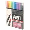 Ручка-кисть Tombow, двойная ручка-кисть ABT, набор из 12 цветов, пастель AB-T12CPA