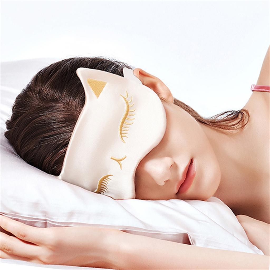 Comfortable And Breathable Eye Mask , Natural Silk Sleep Mask Cute Smooth And Soft Eye Covers For Sleeping