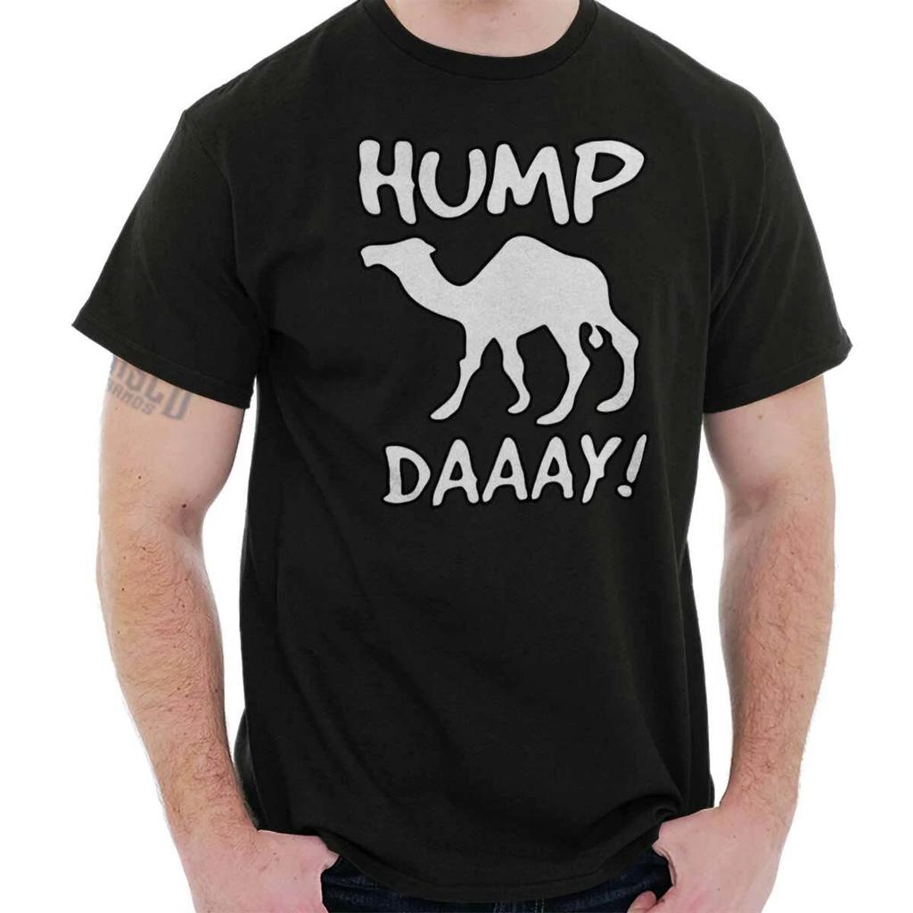 Funny Sarcastic Hump Day Camel Wednesday Womens or Mens Crewneck T Shirt Tee