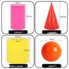 Large 3D Geometric Shape Models: Cube, Prism, Cone, Cylinder, Sphere for Math Teaching Aids