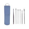 6Pcs Portable Travel Ear Pick Earwax Removal Kit Professional Earwax Cleaner Tools with Storage Box