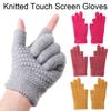 Winter Elastic Soft Knitted Gloves Thick Warm Touch Screen Mittens Arm Warmers