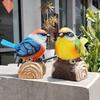 Bird Ornament with Light-Triggered Bird Sound Lifelike Look Decorative Bird Sculpture Garden