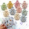 Assorted Colors Silicone Chick Teething Toy with Rattle - Youngsters' Hand Grip and Chew Plaything
