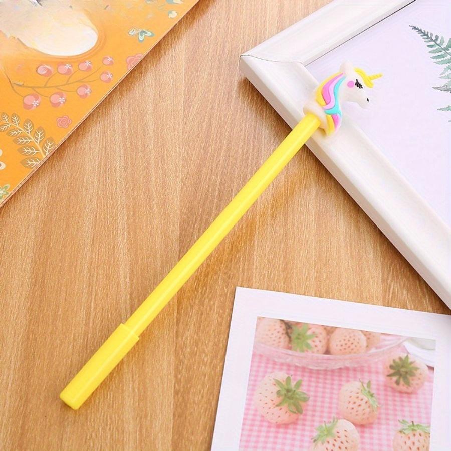 12/20 шт. Яркие гелевые ручки в форме мультяшного единорога 0,5 мм, черные, мечтательные, причудливые, милые, студенческие канцелярские товары, подарки для вечеринок, на выпускной, обратно в школу.