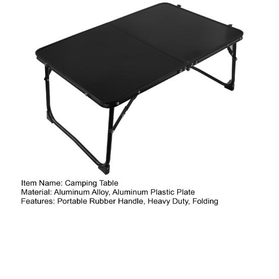 Folding Camping Table Portable Rubber Handle Heavy Duty Aluminum Alloy Anti-slip Multifunction Outdoor Hiking Picnic BBQ Portable Tea Table