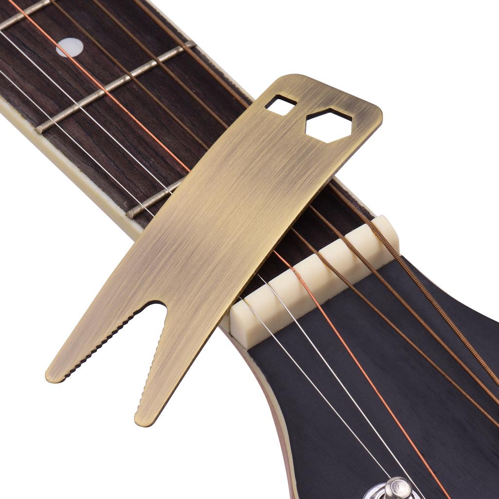 Многофункциональный гаечный ключ для гитары, инструмент для обслуживания гитары с 1 квадратным отверстием, 1 шестиугольным отверстием