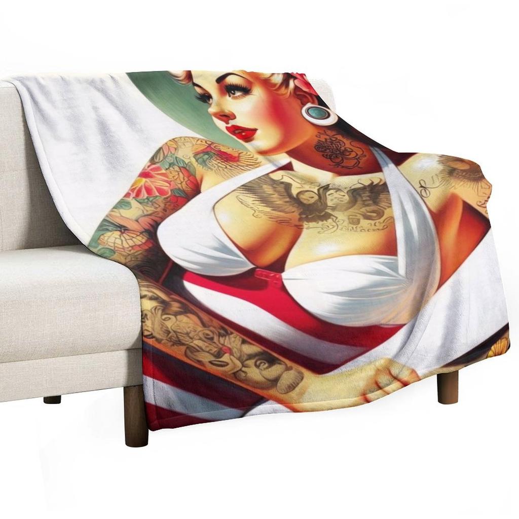 Горячий купальник Пин-ап Плед Пледы Диваны Для декора Пушистый Модный Диваны Персонализированный Подарок Пледы