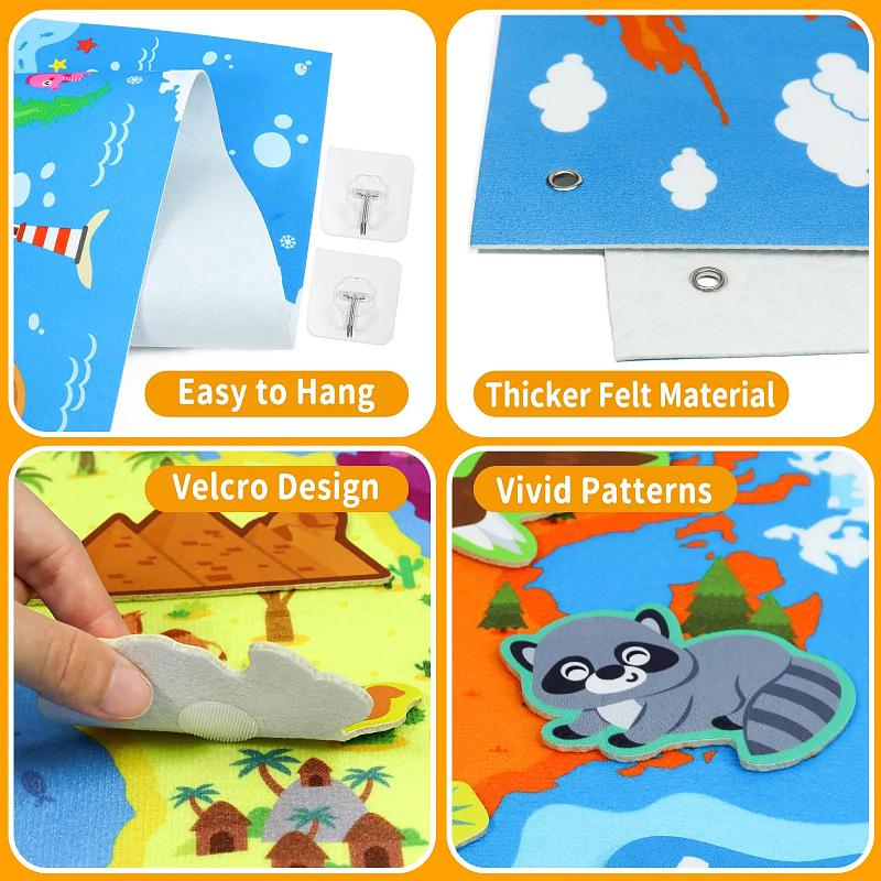 Children's 3D Animal Felt Game Pack - Early Learning Busy Board