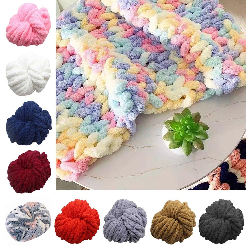 Пряжа шенилловая толстая мягкая пряжа для одеяла, грубая пряжа для вязания спицами и крючком