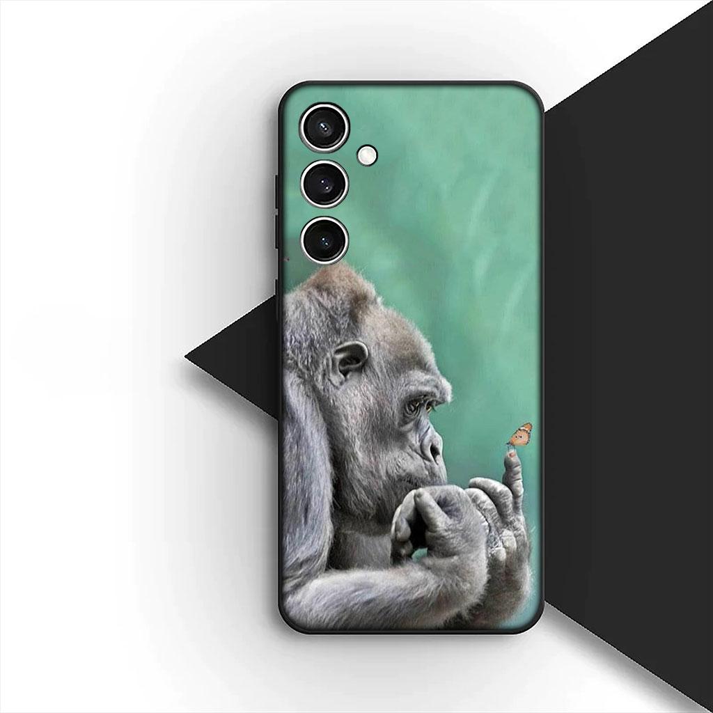 Casing Phone Cover for Samsung Galaxy S25 S24 S23 FE Ultra Plus S7 Edge S25+ S23+ A56 5G Case  Monkey Gorilla Ape Baby Animal