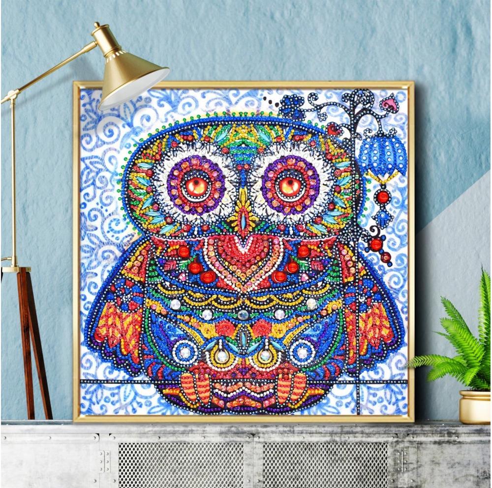 5d Алмазная вышивка Сова Алмазная картина Вышивка крестом Животное Rhinestone Изображение
