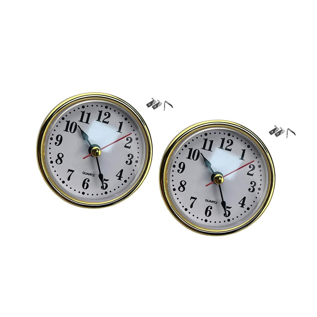 Круглый кварцевый часовой механизм диаметром 65 мм с белым циферблатом и отделкой золотистого или серебристого цвета для поделок своими руками и ремонта