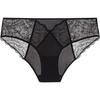 Lace Panel Solid Color Minimalist Underwear Women Underwear Black QF6649AD-UB1