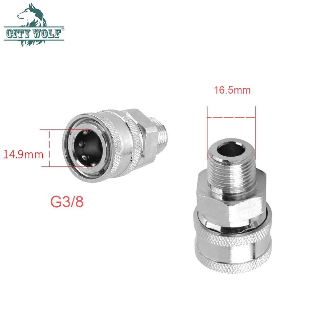 Комплект шаровых клапанов высокого давления 4500 PSI для шланга мойки высокого давления 3/8” быстроразъемный адаптер для мойки автомобиля