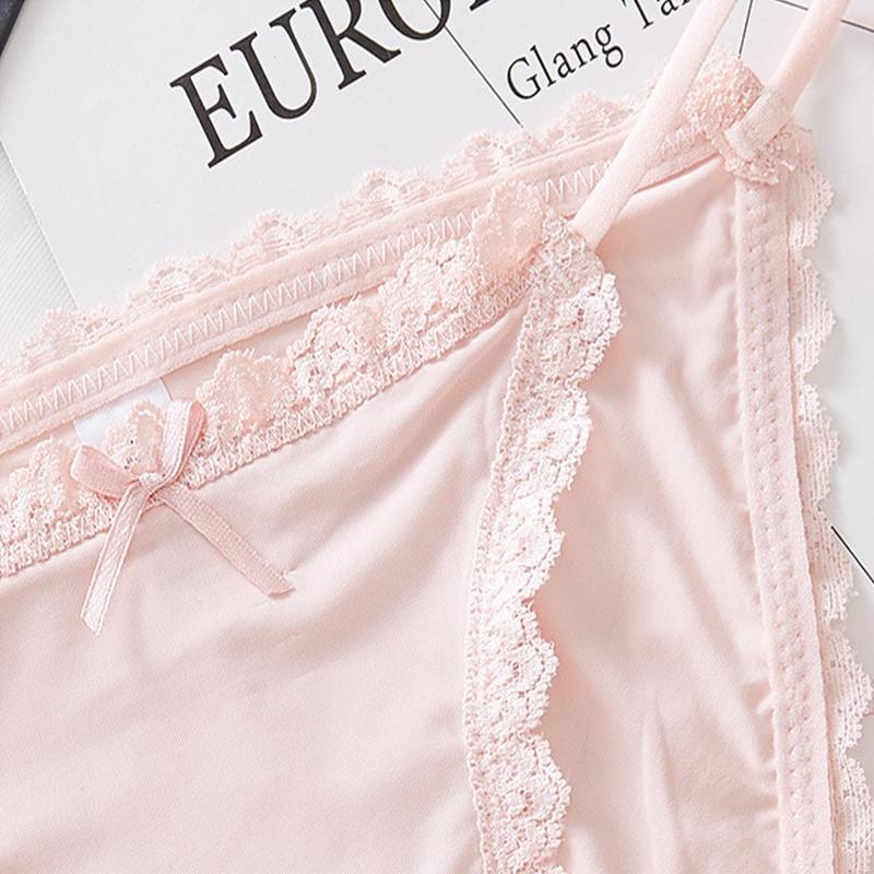 Бесшовное женское нижнее белье из ледяного шелка, сексуальное нижнее белье с низкой талией и кружевным краем, тонкое дышащее нижнее белье