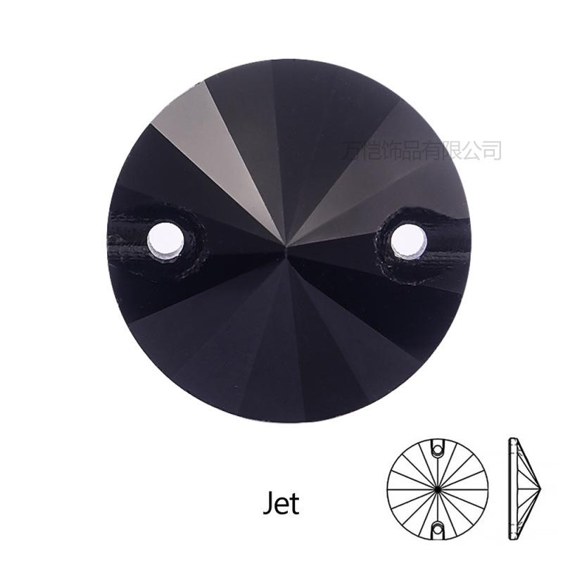 Gold Bottom Glass Hand Sewn Drill Satellite Double Hole, Flat Bottom Double Buckle Hand Sewn Drill Diy Clothing Accessories Accessories Rhinestone