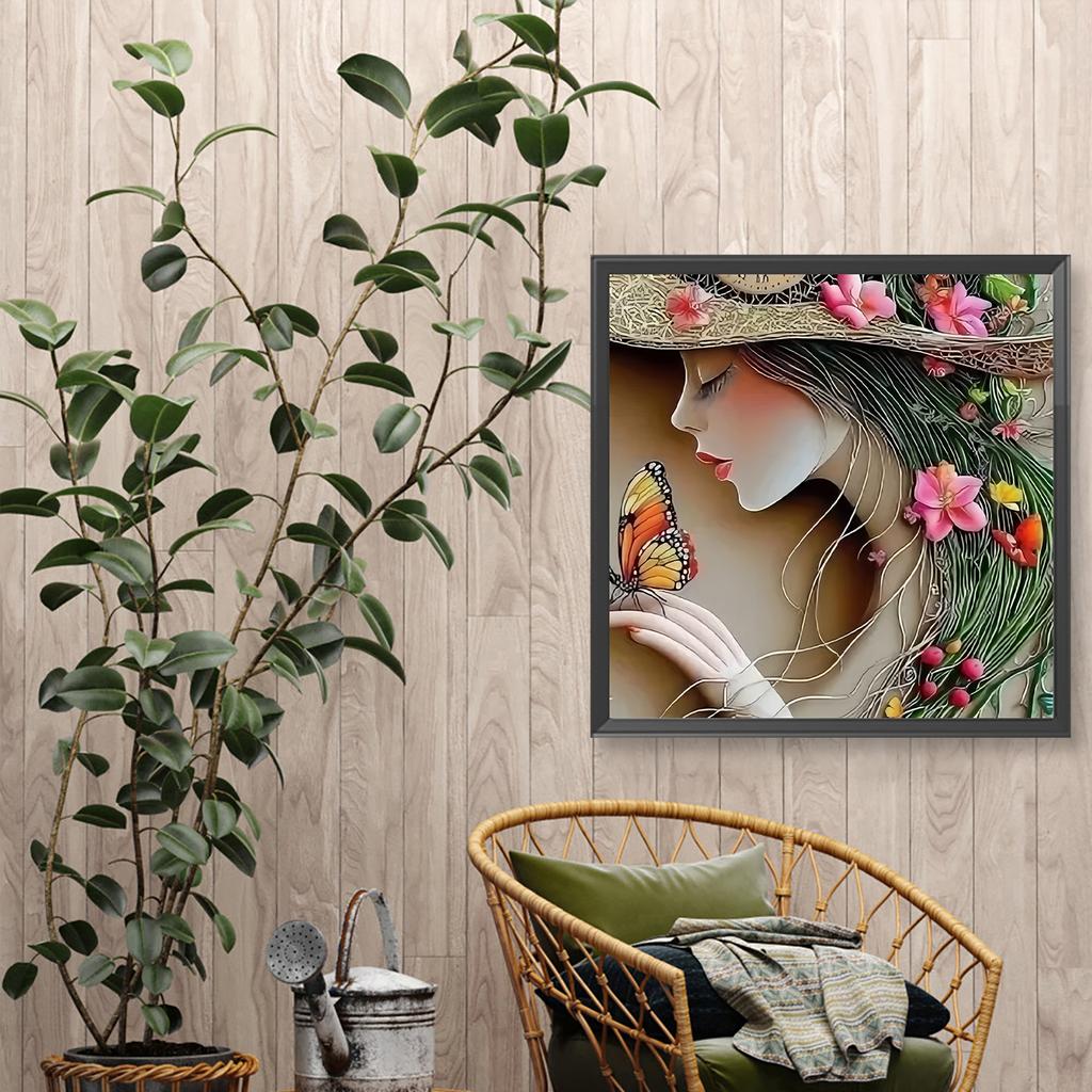 Красочные Наборы Алмазной Живописи 5D Круглые Алмазы DIY 15.75X15.75 дюймов Наборы Алмазного Искусства с Самоцветами Для Взрослых Новичков Домашний Декор Стен