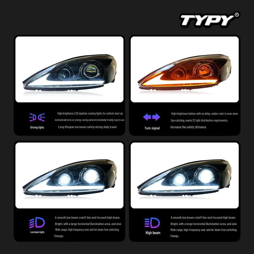 Светодиодные проекторные фары с динамическими поворотниками для Toyota Camry/Avalon 2003-2005