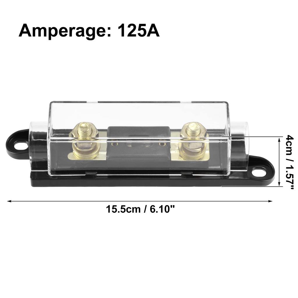 X AUTOHAUX 125A Предохранитель с держателем для электрического автомобиля и встроенной защиты, Аудио, Видео, Стерео, Черный, 2 шт.