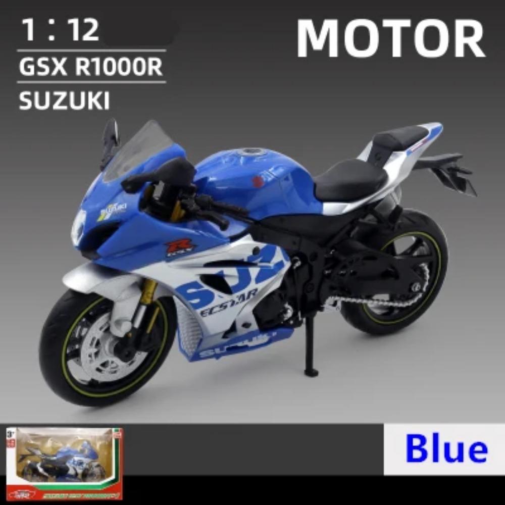 1/12 Suzuki GSX-R1000R литой гоночный мотоцикл модель уличного кросс-кантри мотоцикла имитационная детская игрушка подарок