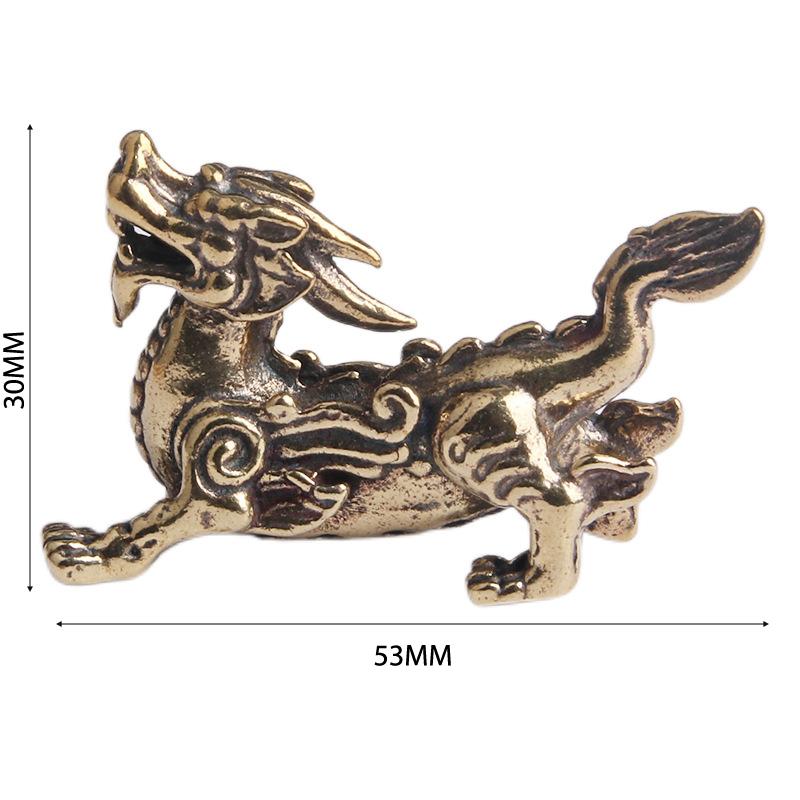 Brass Chinese Ancient Beast Pixiu Home Decor Lucky Animal Figurines Statue